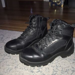 Black work boots